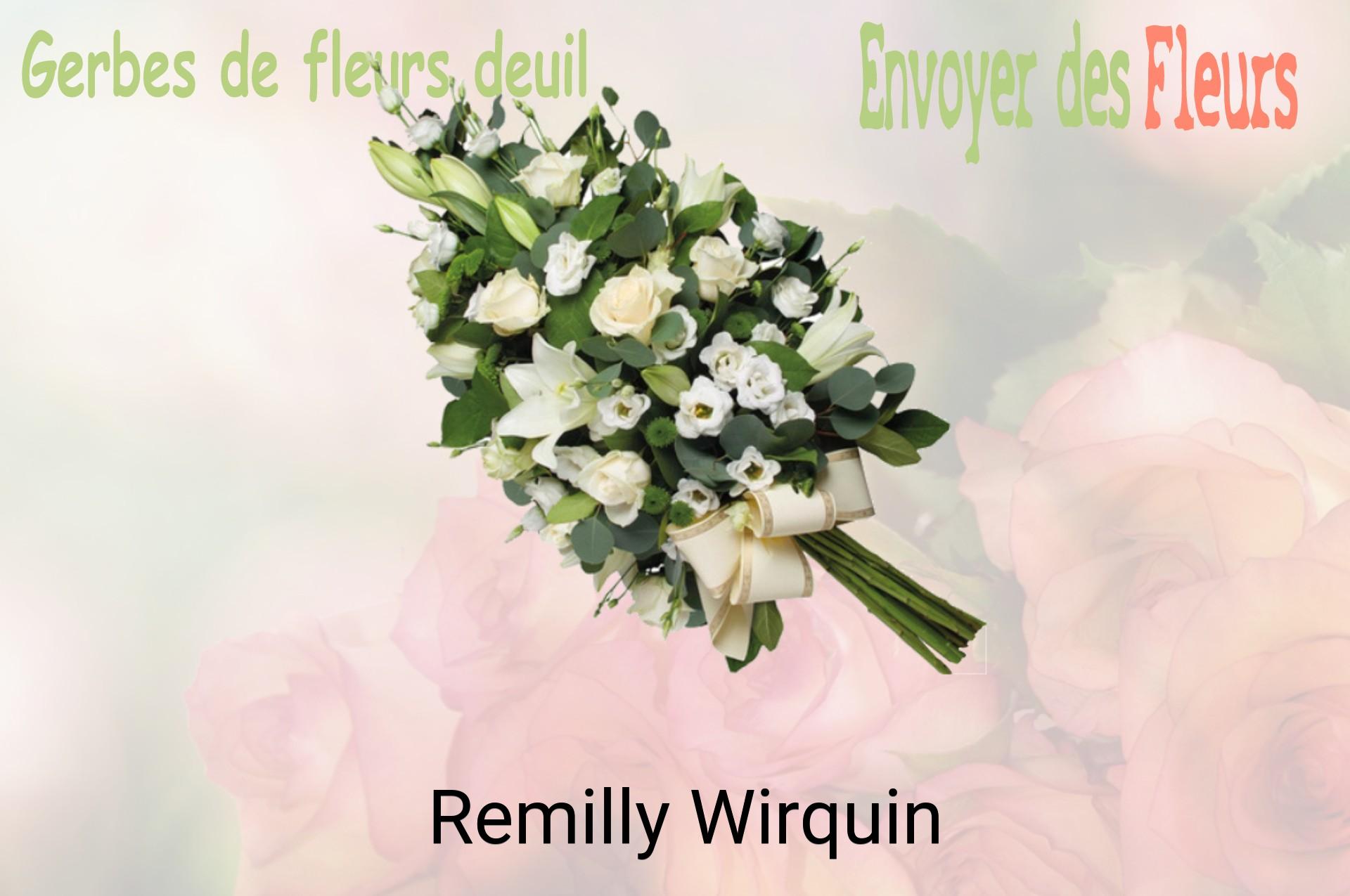 Gerbe de fleurs de deuil livrée à Remilly-Wirquin